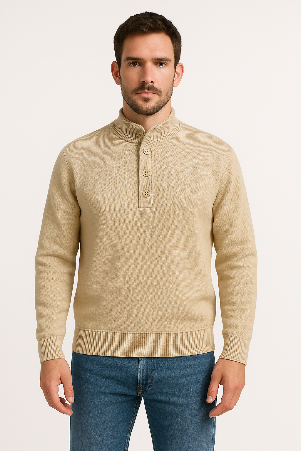 Lupetto Bottoni Beige