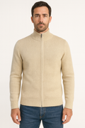 Maglione Full Zip Beige