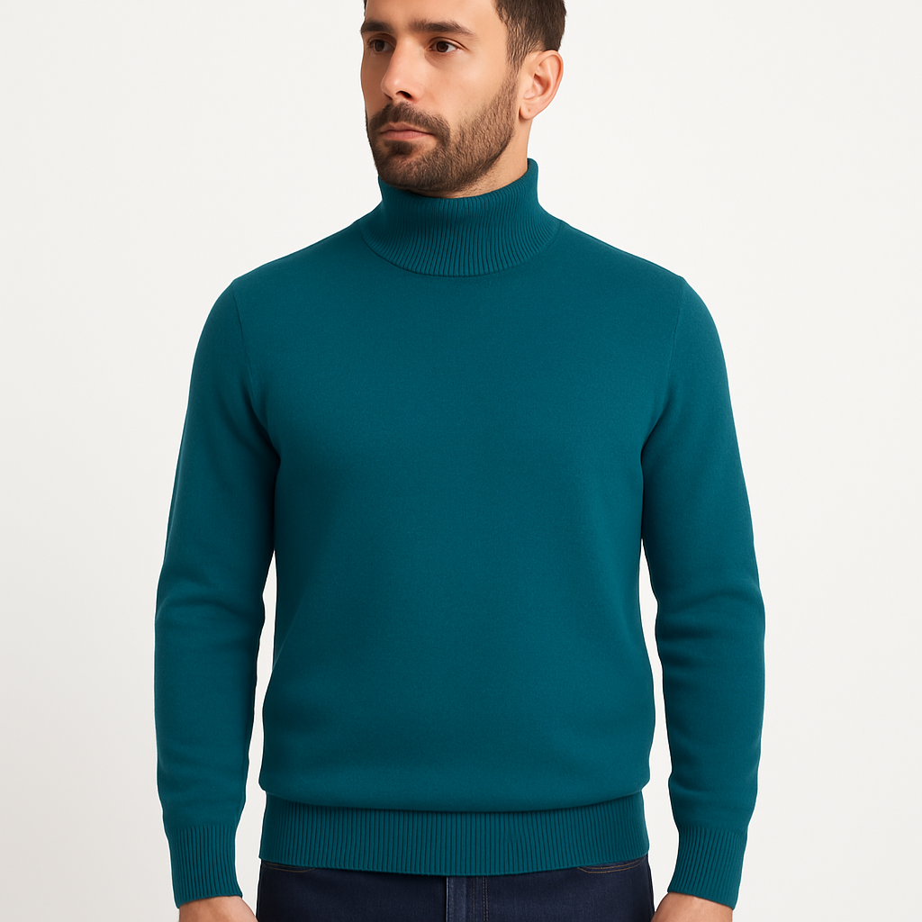 Maglione Lupo Cotone Ottanio