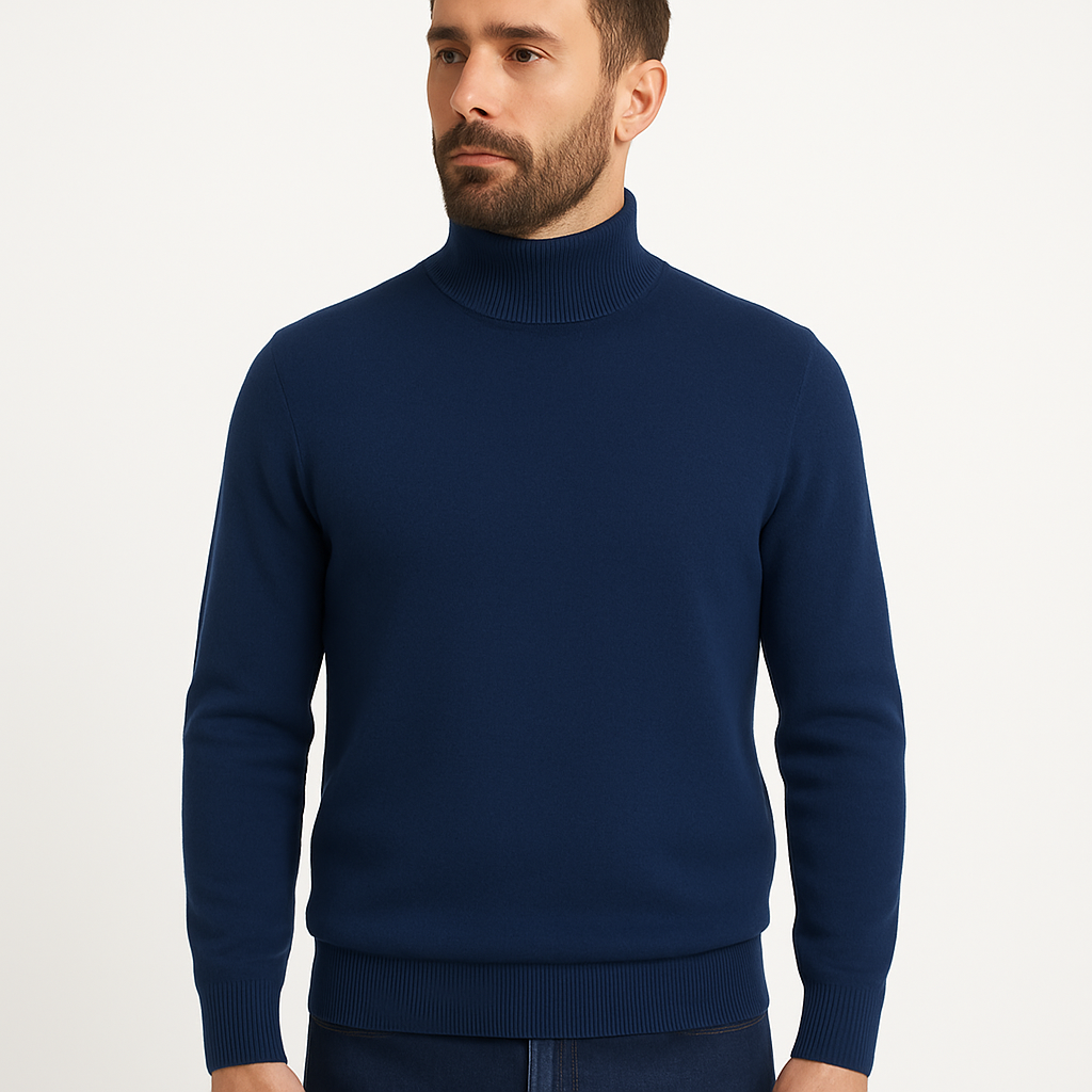 Maglione Lupo Cotone Blu