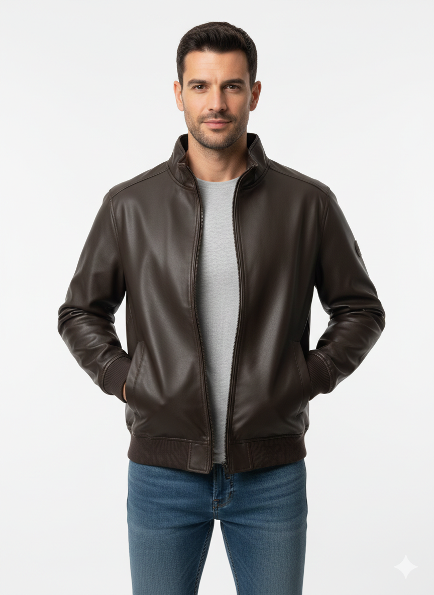 Bomber Ecopelle Moro