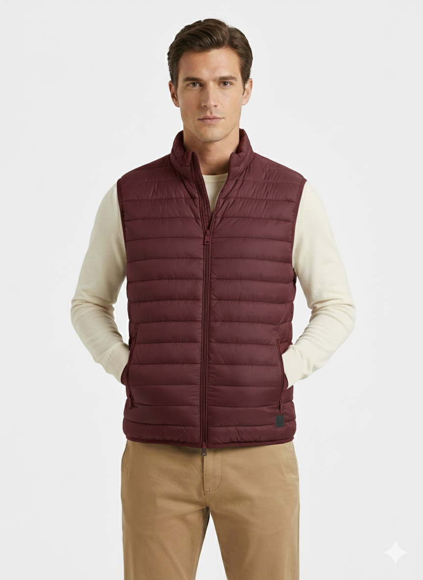Piumino Smanicato Bordeaux